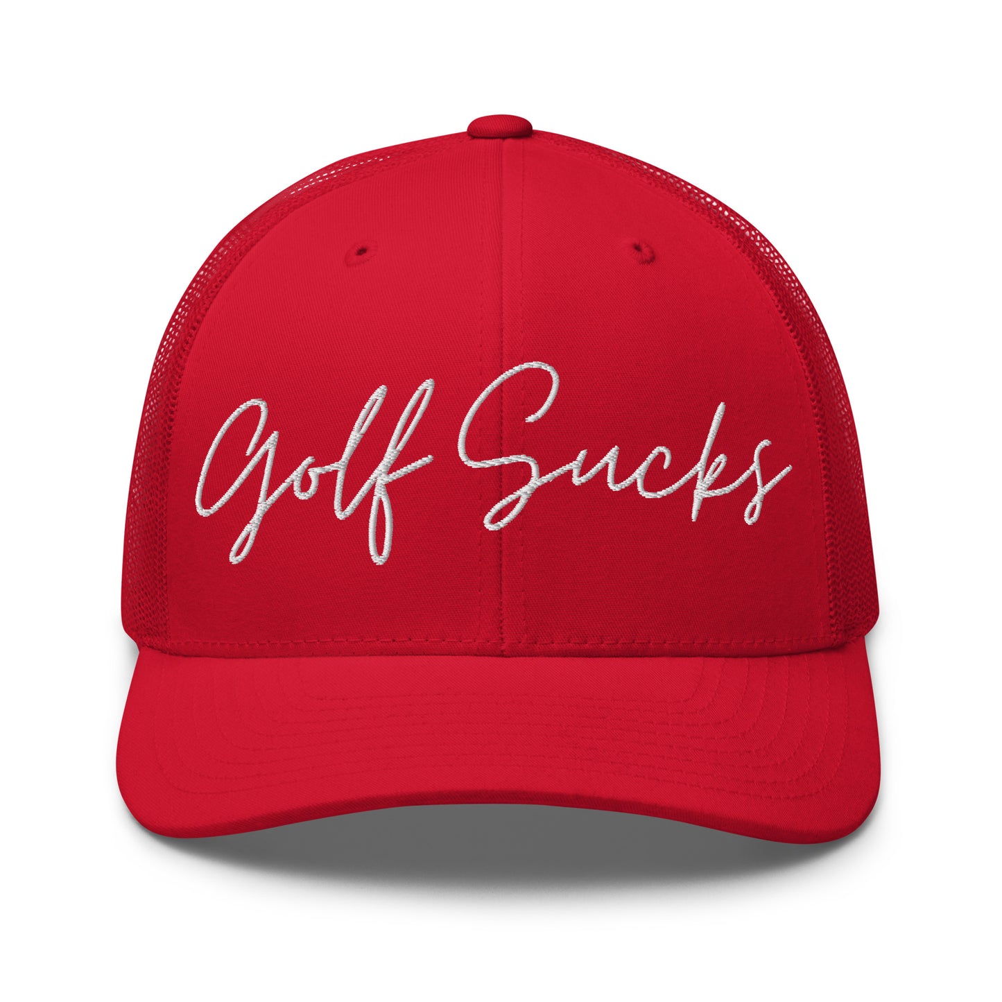 Golf Sucks Trucker White