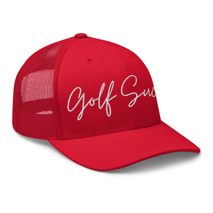 Golf Sucks Trucker White