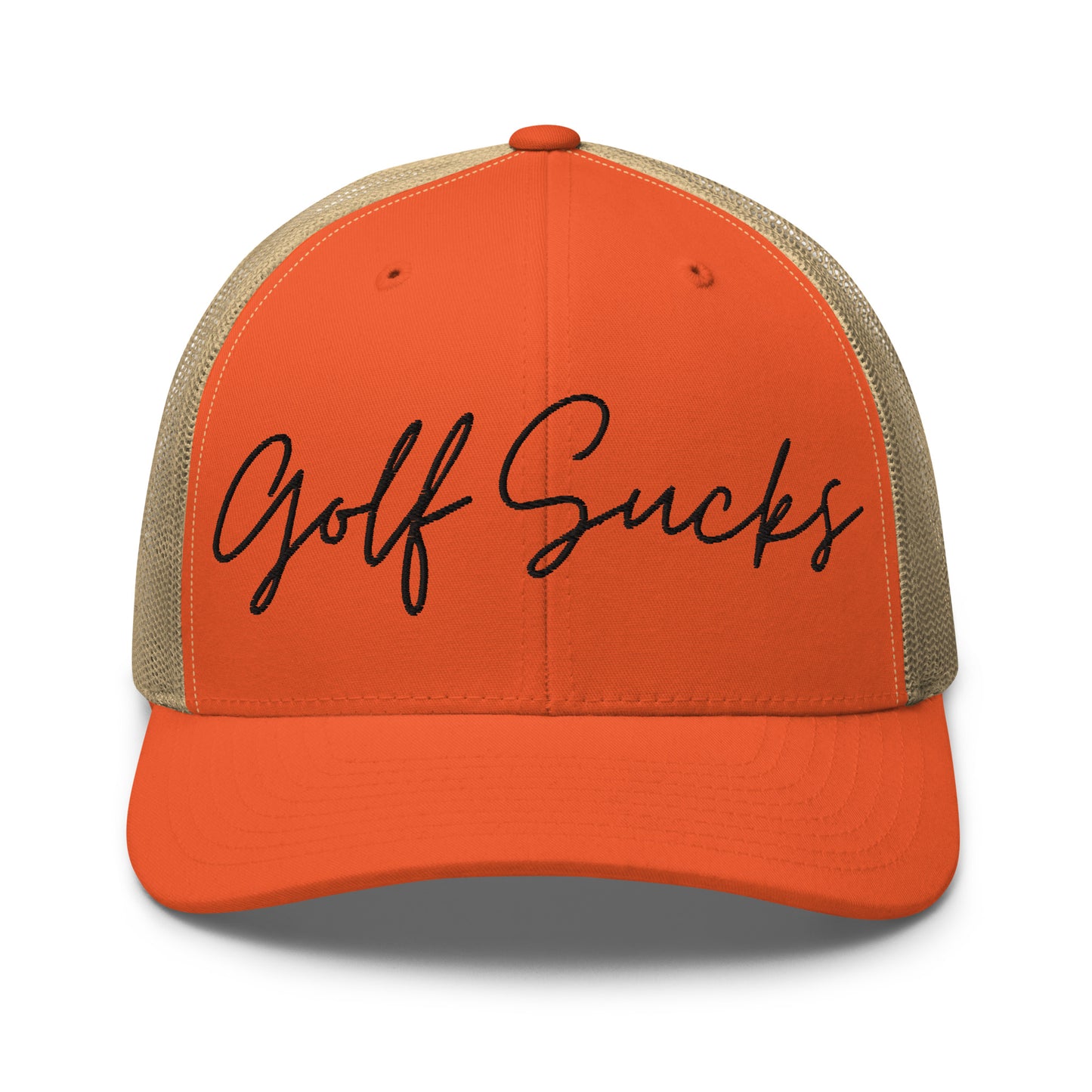 Golf Sucks Trucker Black