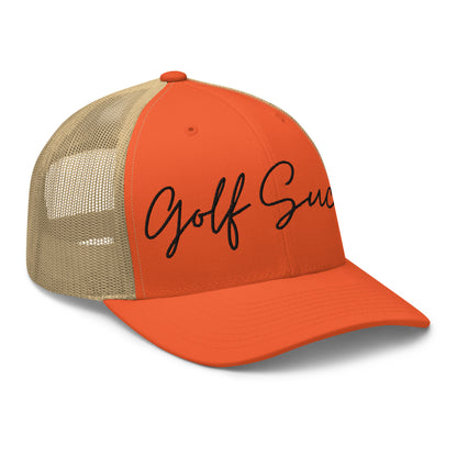 Golf Sucks Trucker Black