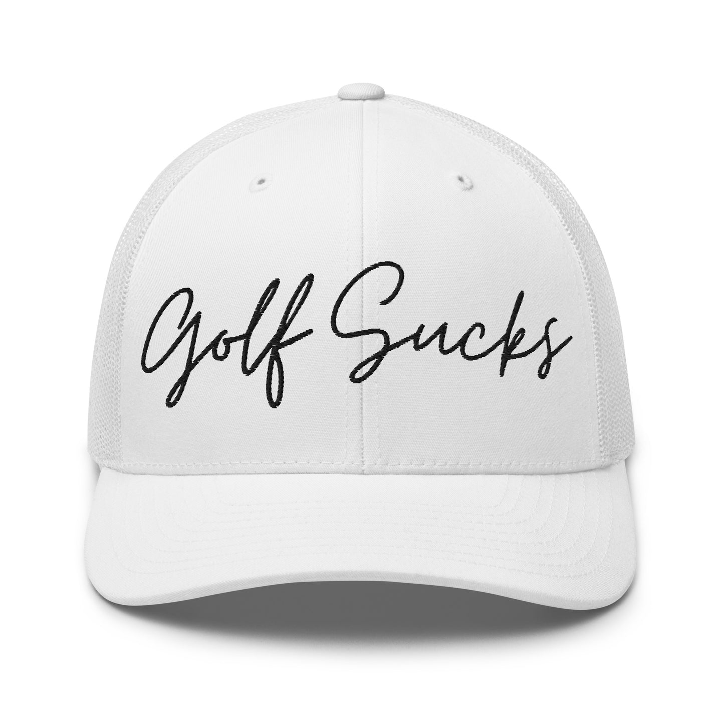 Golf Sucks Trucker Black