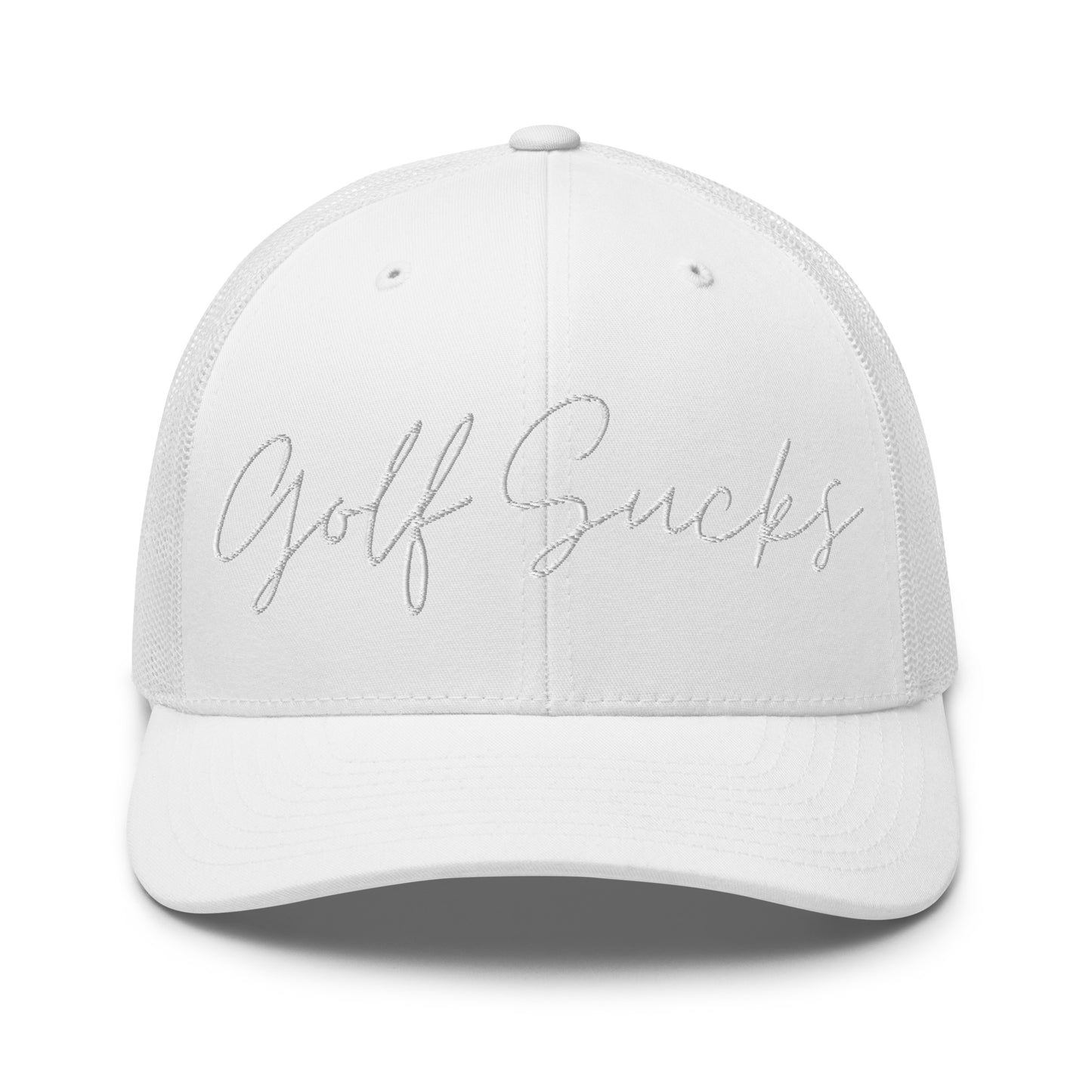 Golf Sucks Trucker White