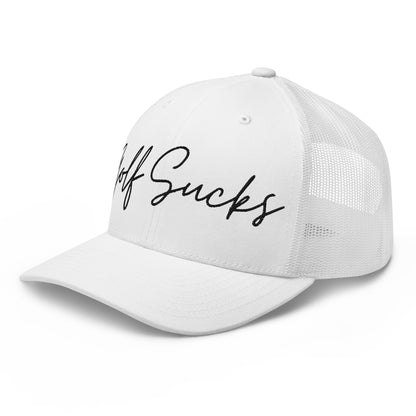 Golf Sucks Trucker Black