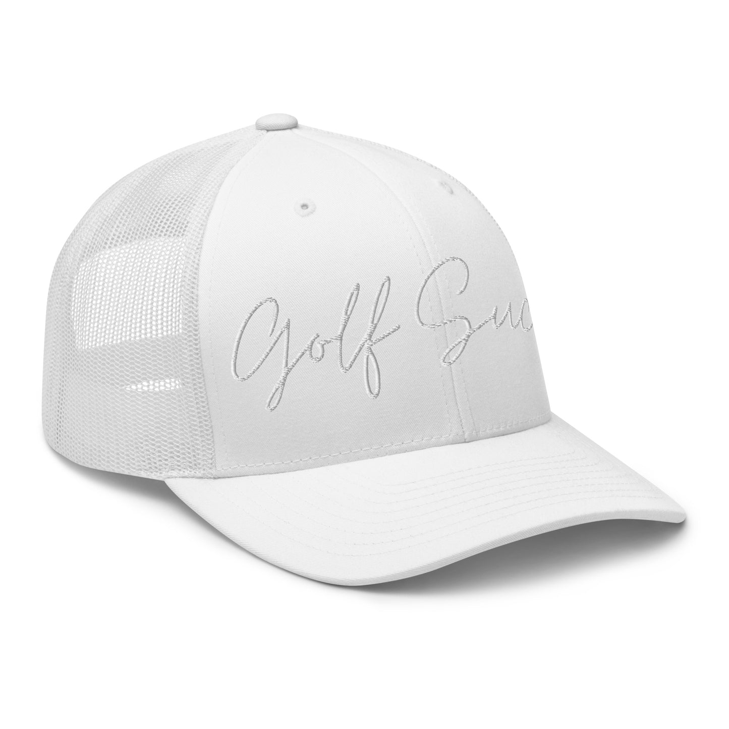 Golf Sucks Trucker White