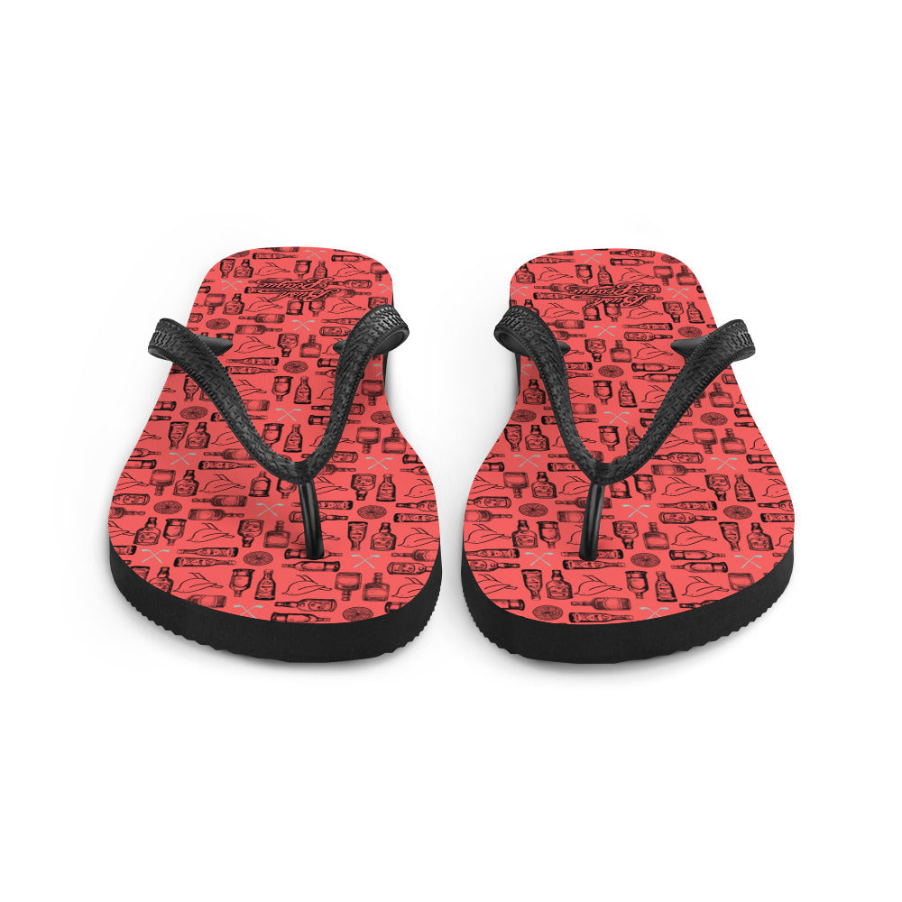 Birdies & Bottles Flip-Flops